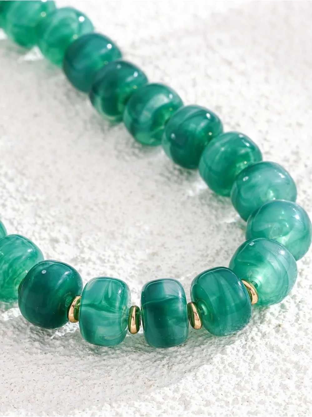 Elegant Green Beaded Statement Necklace